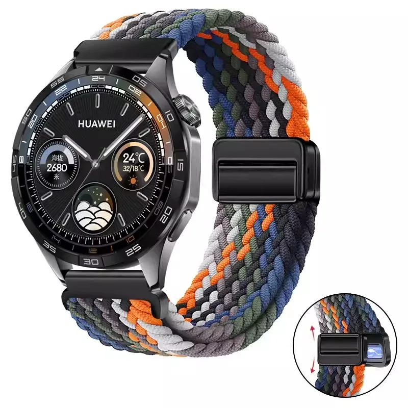 Correa de nailon de 22mm para Huawei Watch, pulsera de 46mm para Huawei Watch GT5 Pro /GT4 GT 3Pro /2Pro GT3, banda de reloj de 46mm para Huawei