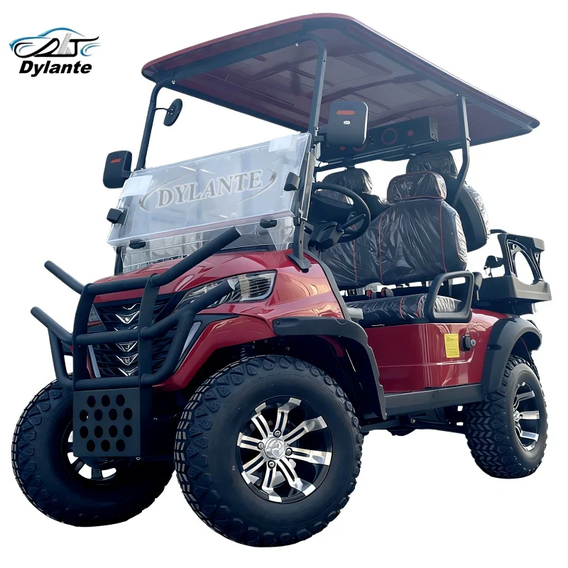 60v 72V Electric Golf Cart 2 Seater Lithium 5KW 6KW AC Motor Steering Wheel Adjustable Off Road Golf Cart Hunting Golf Buggy