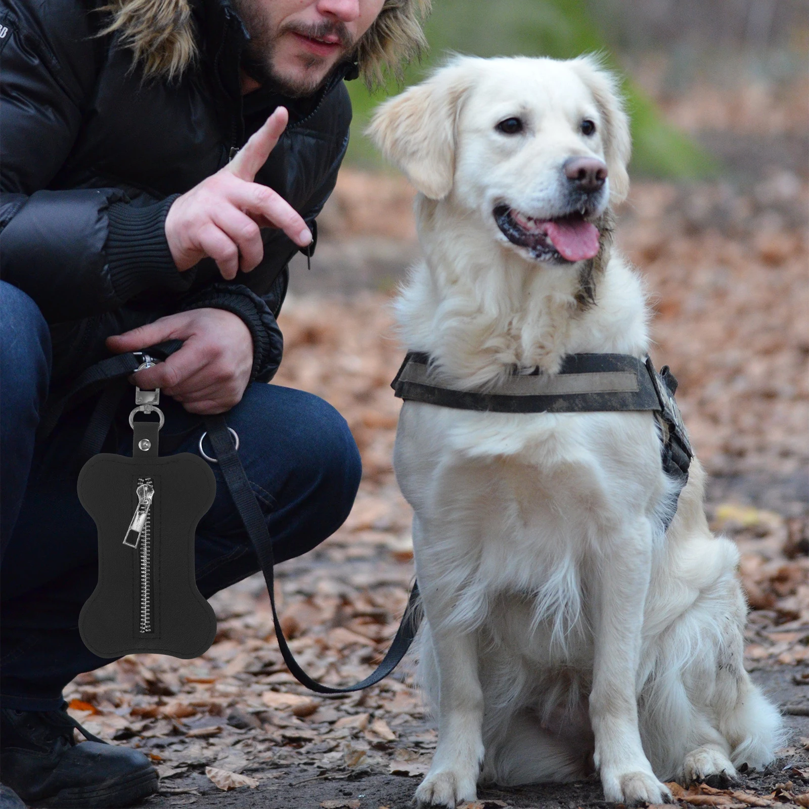 

Pink Dog Poop Bag Holder Portable Waste Bag Dispenser Lightweight Compact Outdoor Travel Pet Supply Cleaning Supply
