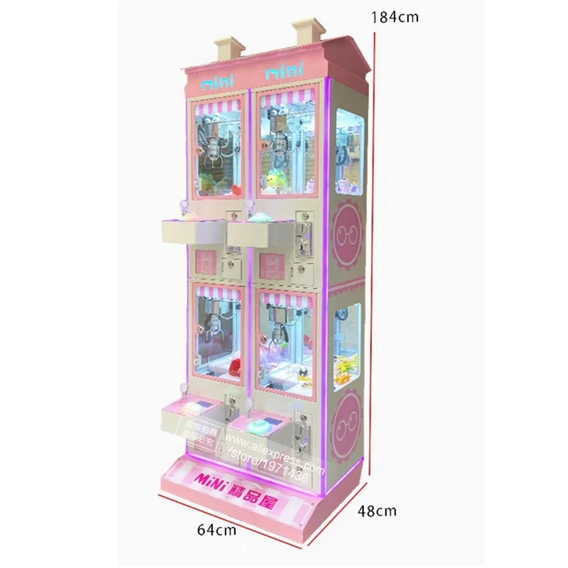 Earn Money Kids Adults Play Mini Gift Candy Grabber Toy Cranes Claw Machine Indoor Coin Operated Vending Arcade Game Machine