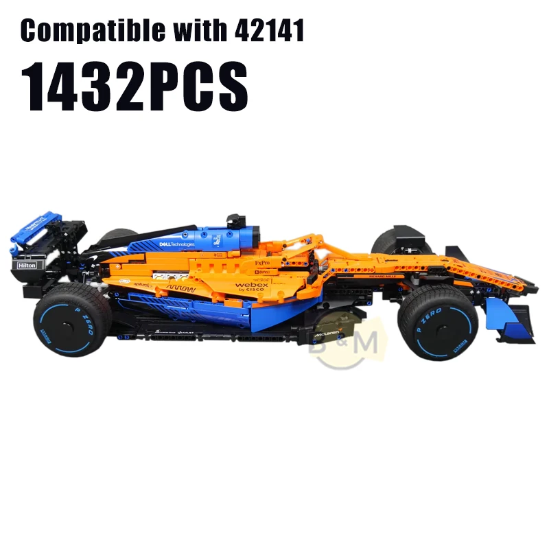 2022 NEW 1432PCS Formula 1 Race Car Compatible 42141 model building kit block self-locking bricks toy birthday christmas gift