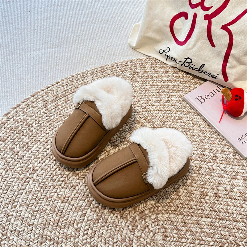 2025 겨울 신상 아동 캐주얼 플러시 신발 여자아이용 패션 한국 스타일 부드러운 밑창 미끄럼 방지 다용도 보온 스노우 부츠