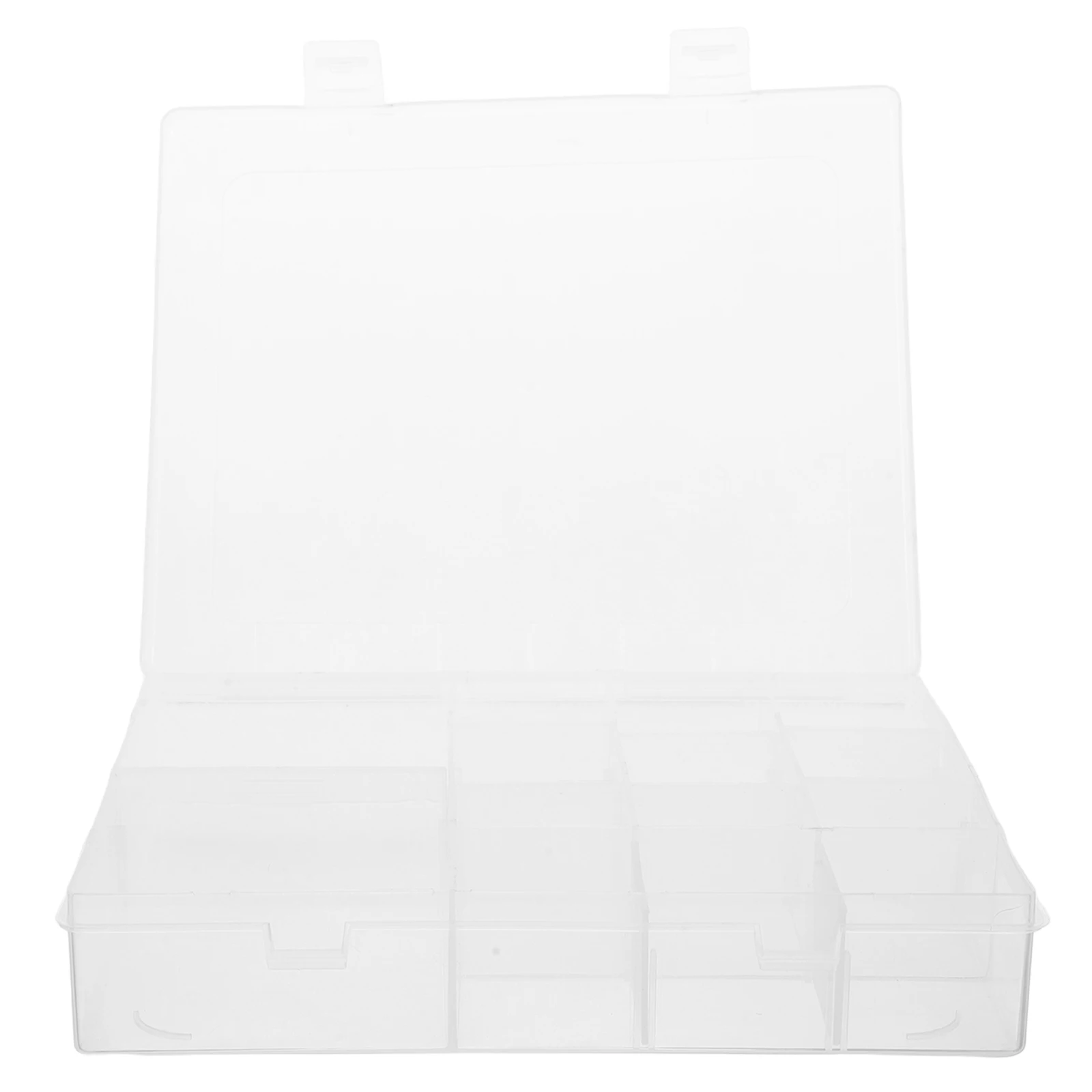 

Transparent Beads Storage Box with Compartments Plastic Organizer for Travel Medicine Makeup Brush Case Small Compartment