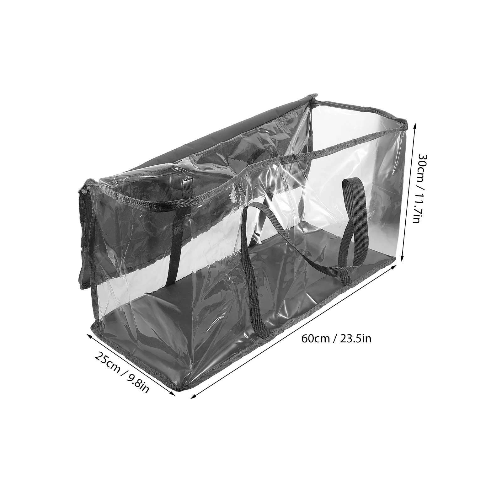 Foldable Clear Book Storage Container with Handles Multi Purpose Organizer for Classroom Dorm Room Books and Accessories