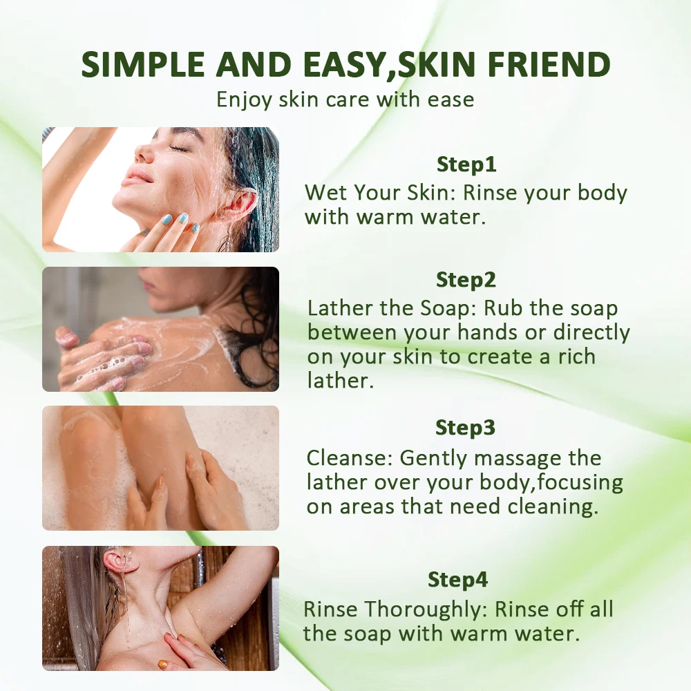 صابون الجسم بالشاي الأخضر والفحم - ينظف عميق/تقشير، يهدئ البشرة، ويوازن الزيت، وجميع أنواع البشرة #3