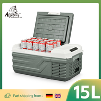 Alpicool NL15 15L Portable Car Refrigerator 12 Volt Mini Fridge Freezer 12/24V DC 100-240V AC Cooler Ice Box for Truck Camping