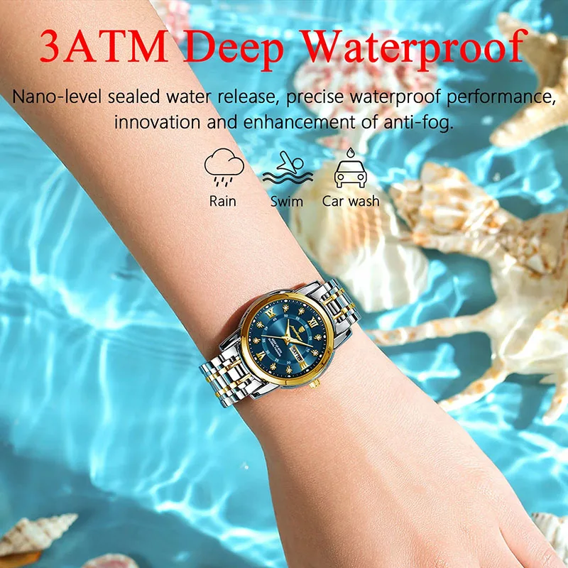 Ultra Thin Gold Ladies Watch Small Dial Luxury Diamond Clock Waterproof Quartz Wrist Watches For Women Stainless Steel Luminous