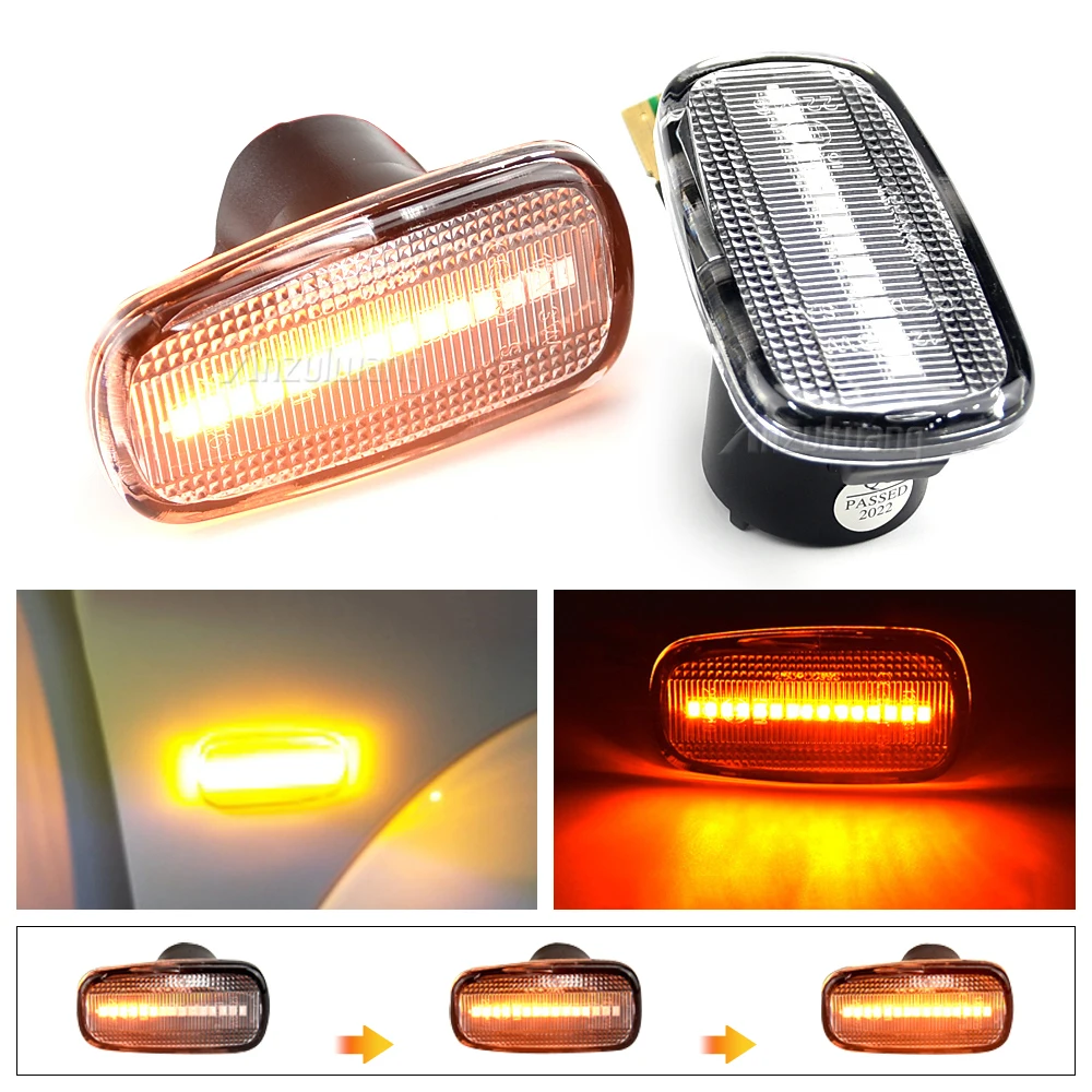 

2Pc Dynamic LED Side Marker Light Turn Signal Lamp For Toyota Altezza Wish Land Cruiser 200 Prado 120 WiLL Cypha VS Prius 2 RAV4