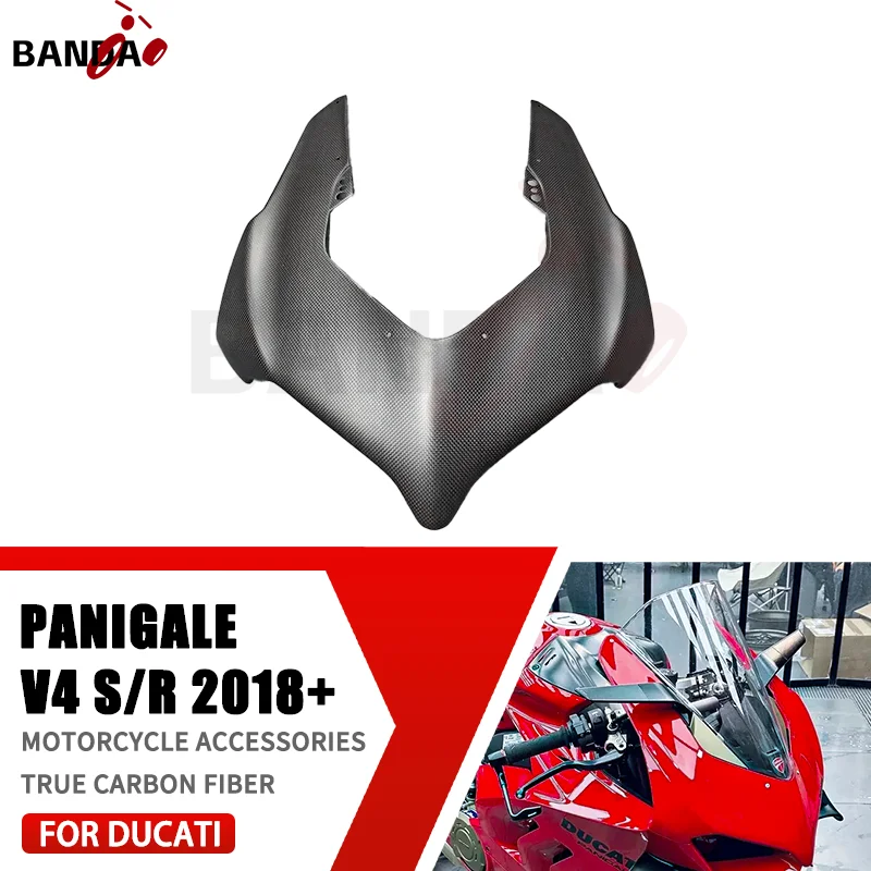 

FOR DUCATI Panigal V4S V4R 2021-2023 100% 3K Pure Carbon Fiber Motorcycle Accessories Hood nose light cover Fairing kit