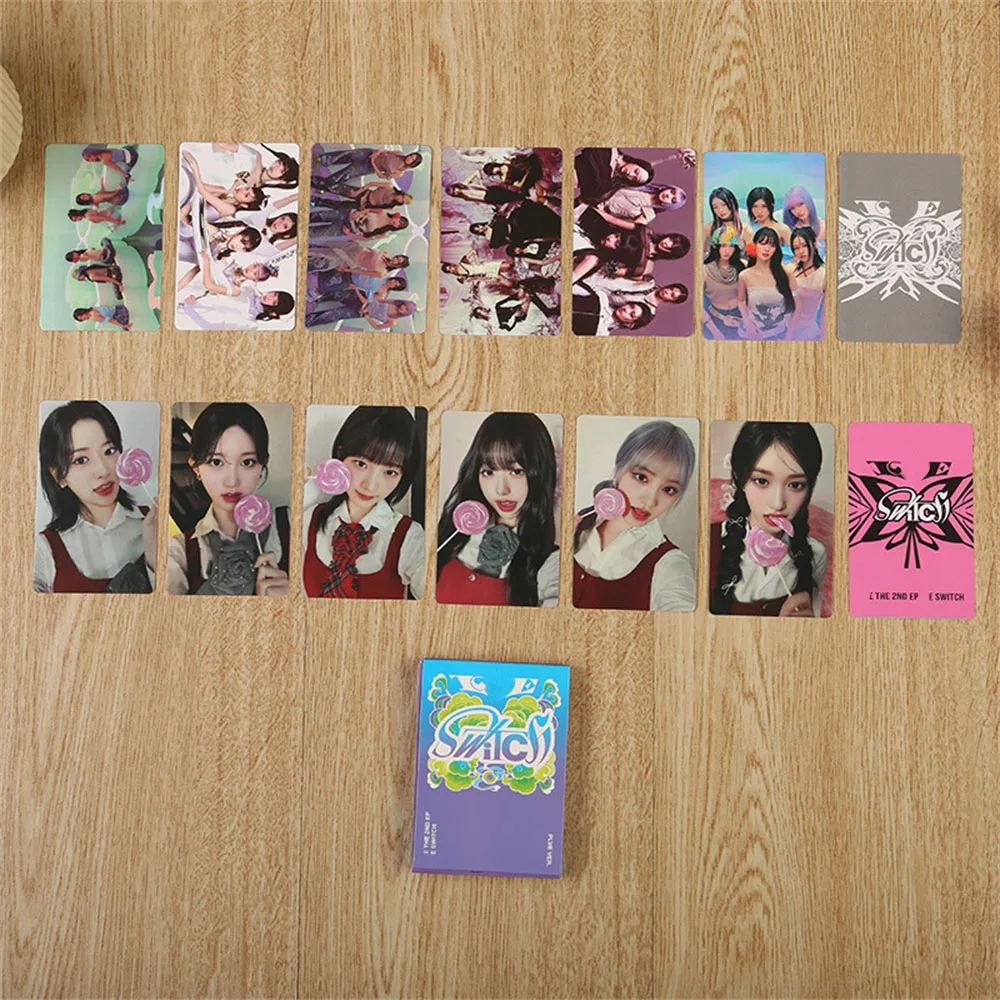 KPOP SWITCH Album Postcard Yujin Gaeul Wonyoung LIZ Rei Leeseo Personal Photocard tarjetas Lomo de doble cara regalo de colección para fanáticos