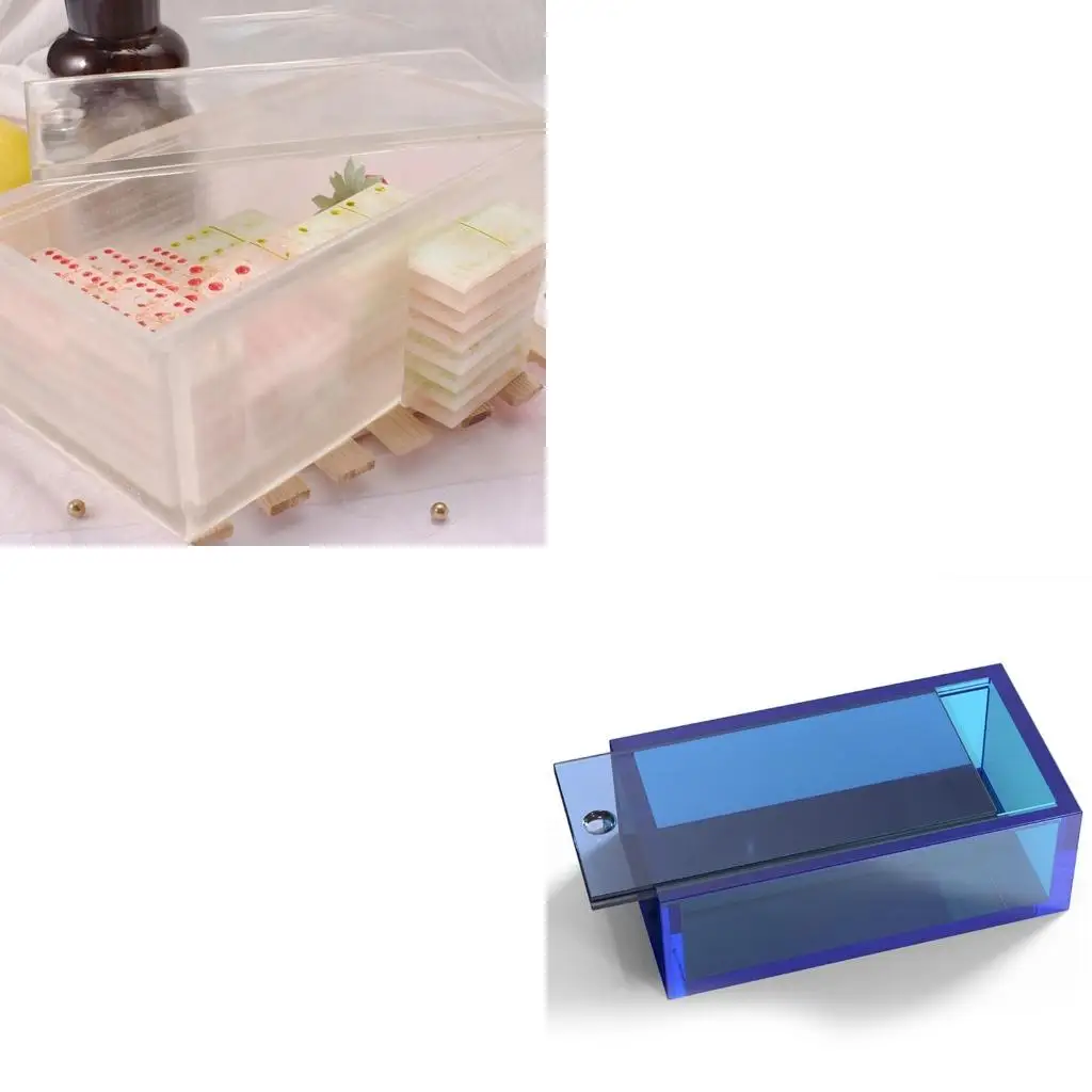  Jewelry Box Casting Epoxy Mould Chess Tissues Napkin Storage for Case Resin Mold