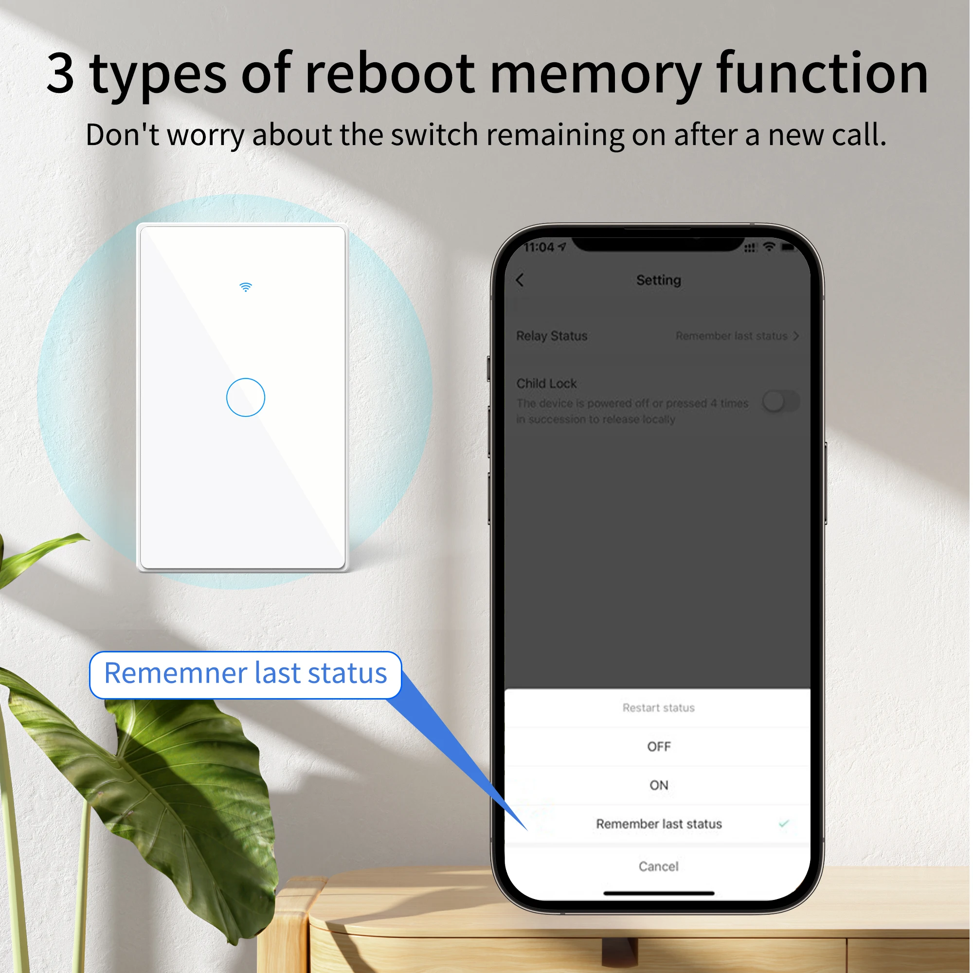 Tuya US WiFi Smart Wall Switch 1/2/3/4 Gang Multi Channel Control Touch Sensing LED Light/Remote Control Alexa/Google Home