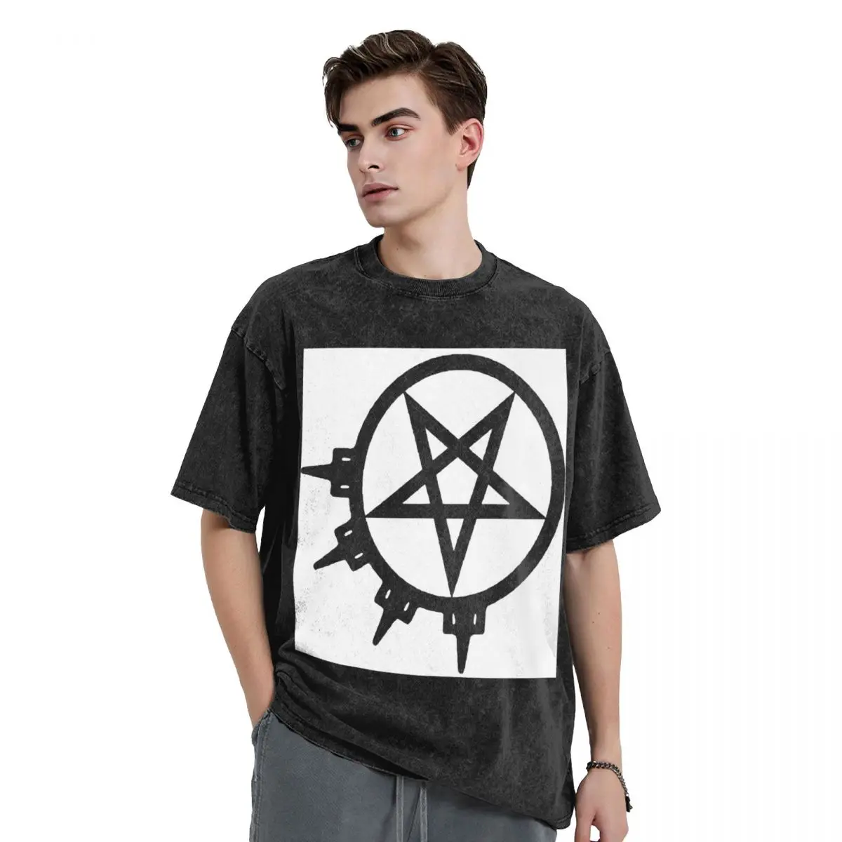 Camisetas lavadas Arch Enemy, camiseta de algodón de manga corta de Hip Hop, camisetas de calle para hombres y mujeres