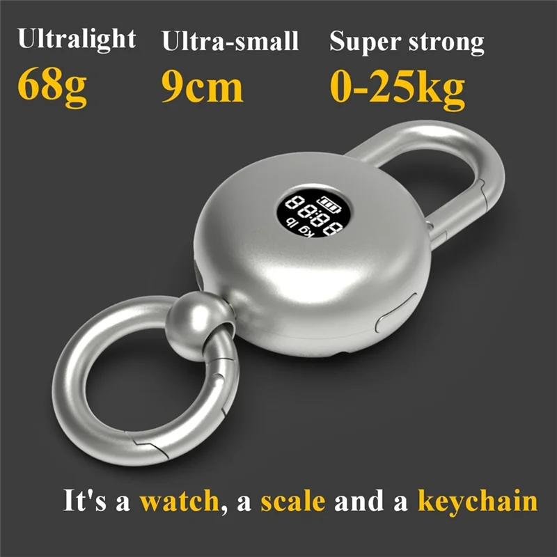 ABRJ-Mini Keychain Electronic Scale 25KG Capacity Scale With In Key Size With 278Mah Battery