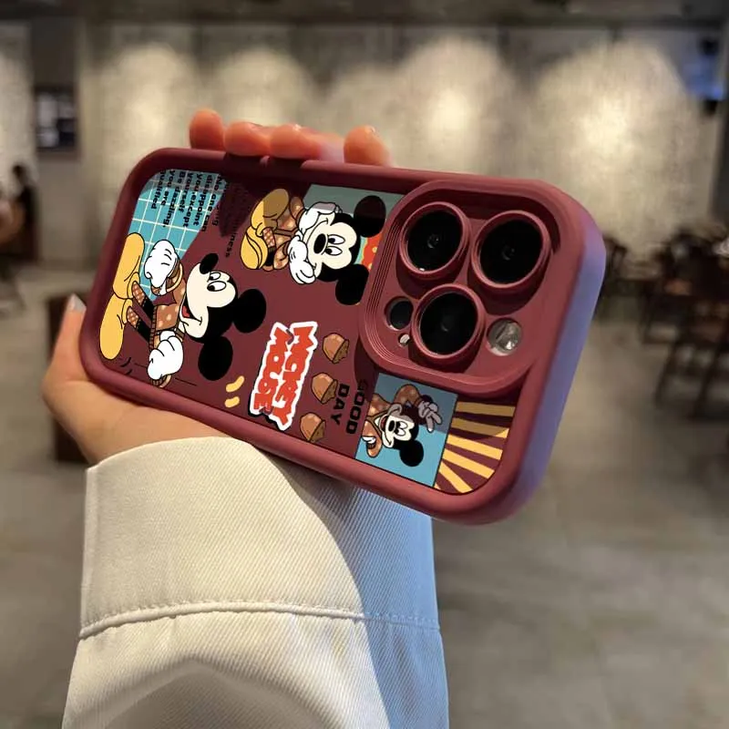 เคสโทรศัพท์ลายมิกกี้เมาส์เท่ๆ จากดิสนีย์ สำหรับ Apple iPhone 17 17Air 16 16E 15 14 13 12 Mini 11 Pro Max ลายตาแมว