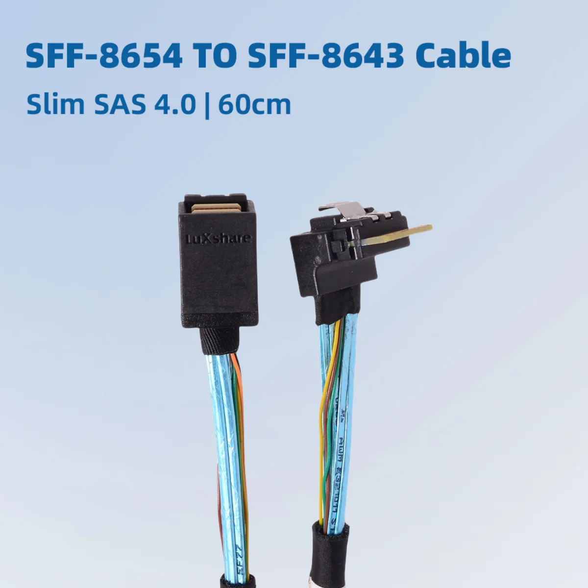 2025 NEW Motherboard 38P Slim SAS 4.0 SFF-8654 To MINI SAS HD SF-F8643 Data Cable 60cm