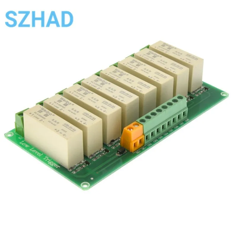 1 2 4 8 Channel Low-level trigger solid state relay module DC control DC single phase relay solid state 5A for arduino raspberry