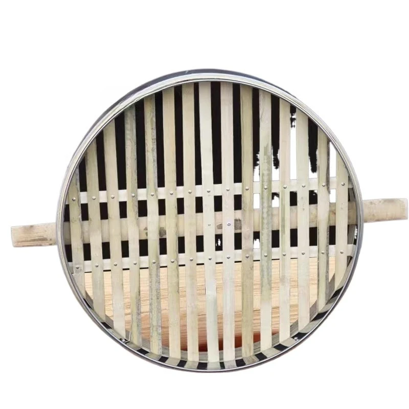 Bamboo large steamer household aluminum hemming steamer stainless steel buns cage drawer 52 large pot commercial