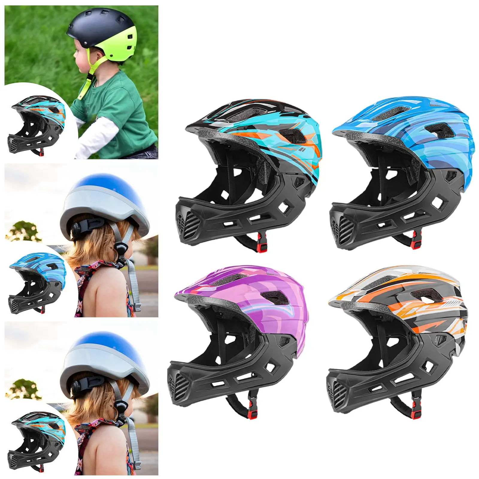 

Lightweight Kids Bike Helmet with Detachable Inner Pad Adjustable Fit for Children Road Cycling Mountain Biking Scooter Riding