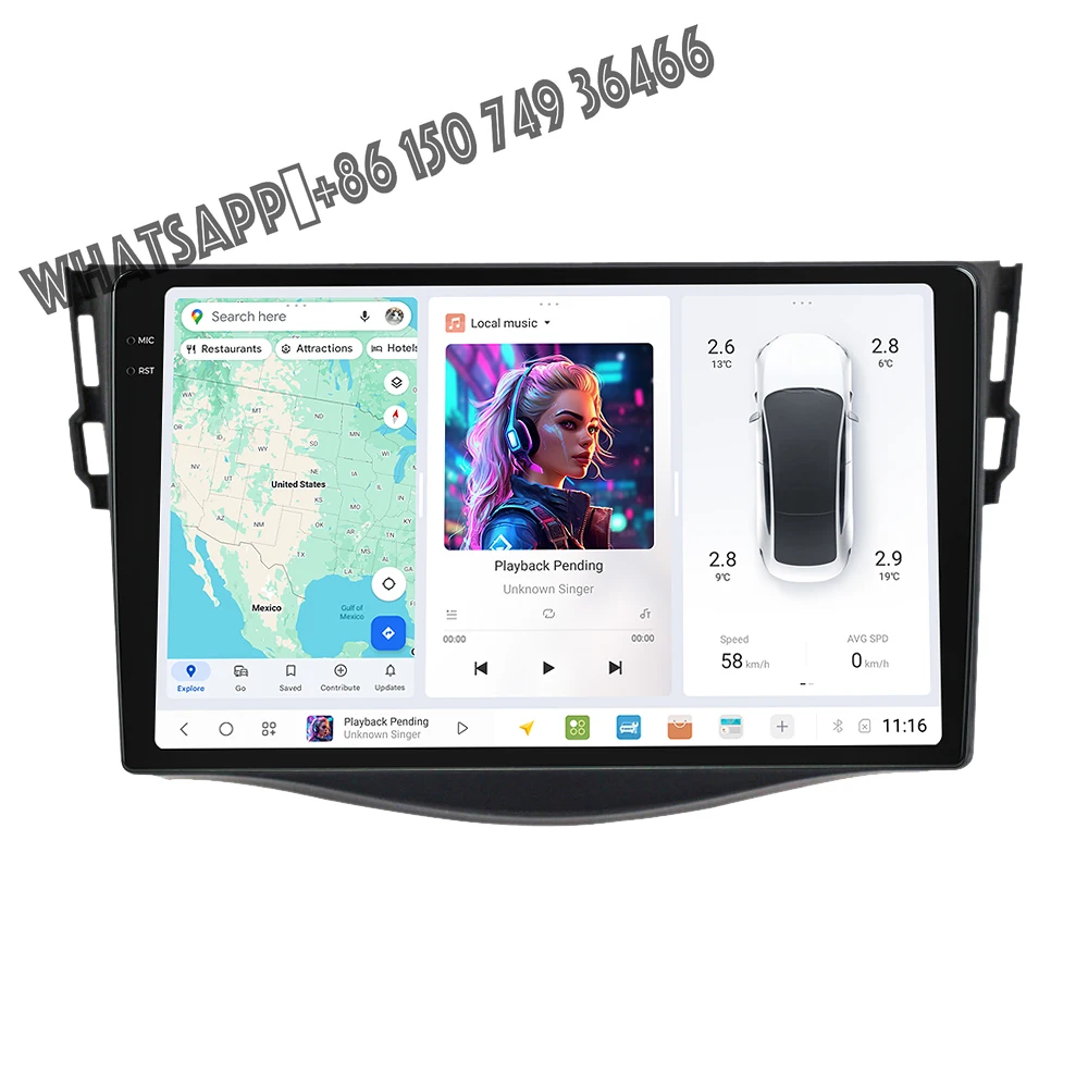 

New MEKEDE 2k Screen 12+512GB Car-play DUDUAUTO 7870 Gps Navigation Android Auto BT5.0 4G WiFi for Toyota RAV4 2005-2013