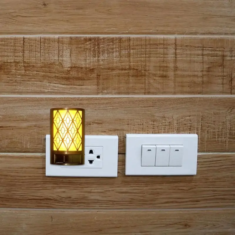 LED Nightlights Plug In Plug In Night Light With Dusk-to-Dawn Light Sensor Farmhouse 0-60lm Retro 4LED Light Control Small