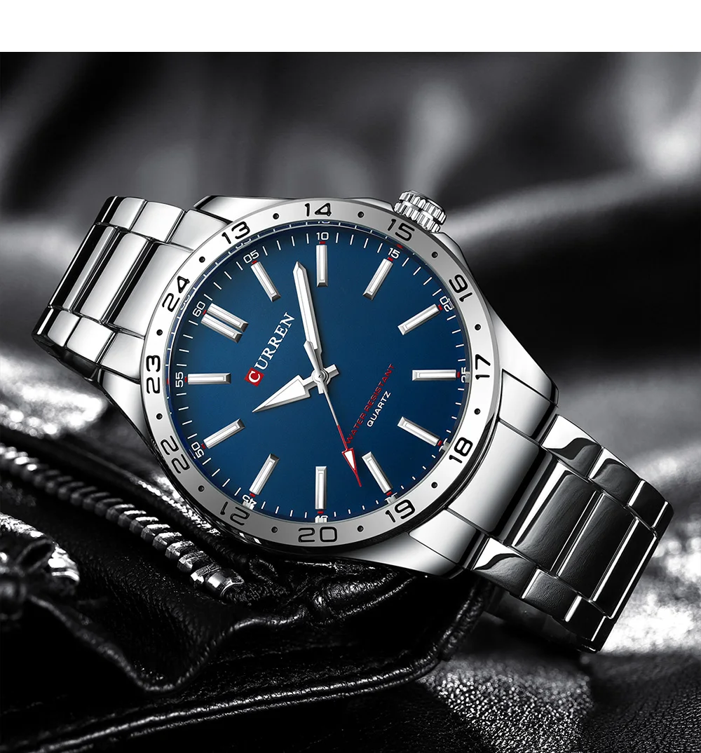 CURREN 8452 Men Ultra Thin Quartz Watch Simple Hodinky Fashion Stainless Steel Wristwatch for Male Clock Relogio Masculinowatch