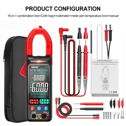 ANENG Clamp Meter multimetro Tester Auto range TRMS 6000 conteggi AC/DC tensione di corrente Ohm Volt Amp Meter strumenti ST211 ST212