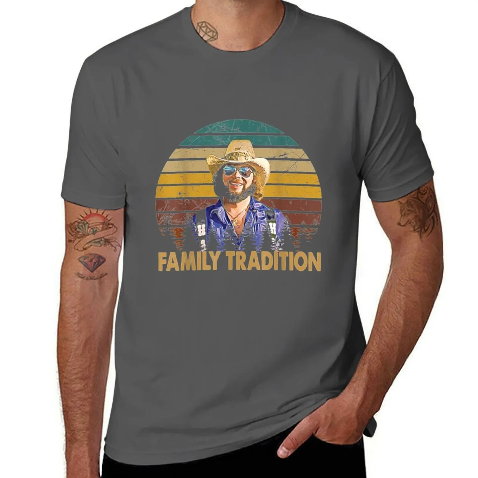 

Family Vintage Arts Outfits Traditions Music Hank Williams Country T-Shirt Moisture Control Sports Tee