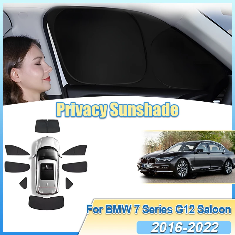 

For BMW 7 Series G12 LWB Saloon 2016-2022 Anti-UV Car Window Sunscreen Pads SunShade Visor Windshield Privacy Shield Accessories