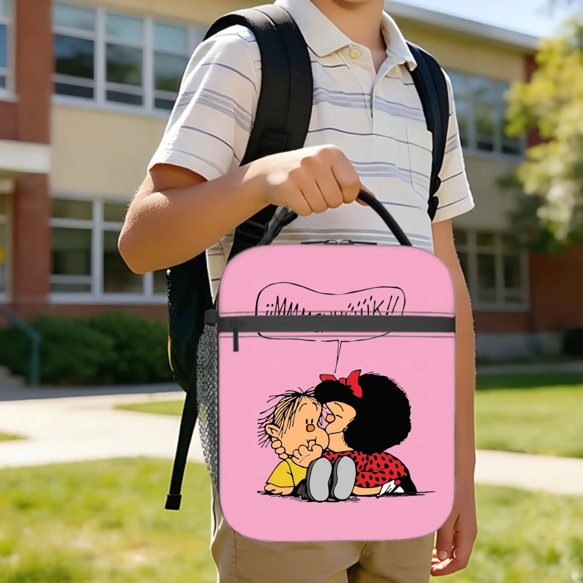 Mafaldas Insulated Lunch Bag High Capacity  Lunch Container Thermal Bag Tote Lunch Box School  Travel Food Storage Bags