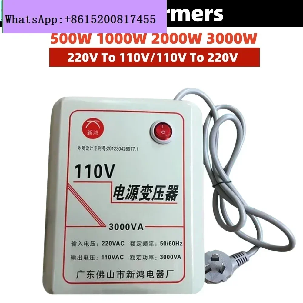

Voltage Transformer Converter 110V To 220V/ 220V To 110V AC Step Up/Down Potential Transformers 3000W 2000W 1000W 500W Adapter