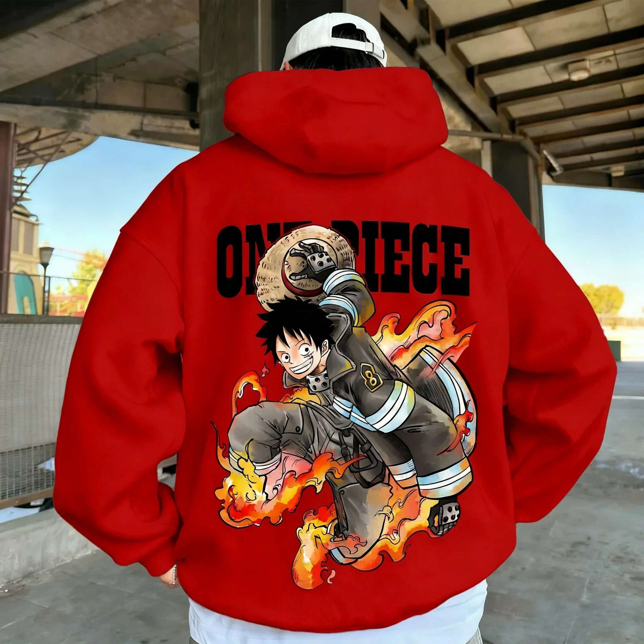 

ONE PIECE Anime Printed Hoodie Men's and Women's Spring/Autumn New Street Hip Hop Large Daily Casual Parent Child Sweater Top