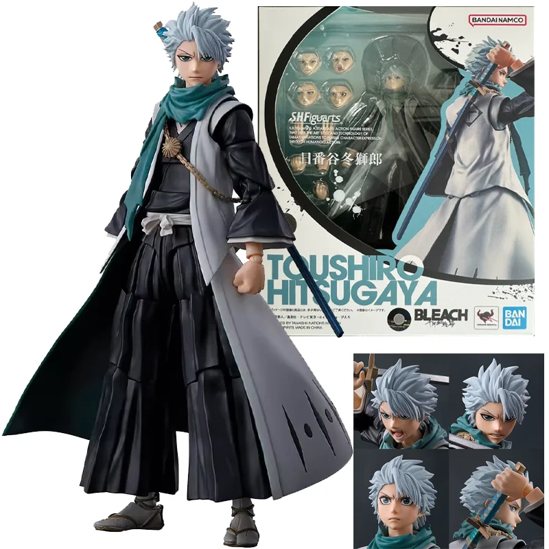 

Bandai Original SHF BLEACH Hitsugaya Toushirou Anime Action Figure Toys For Boys Girls Kids Children Birthday Gifts Collectible