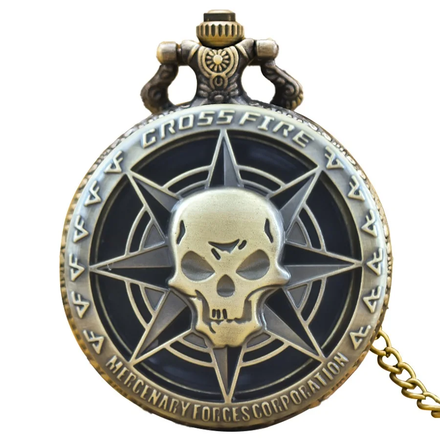 Vintage Dice Skull Pocket Watch Box Pendant Necklace Board Game Accessories Men's and Women's Fashion Accessories Gifts - Image 5
