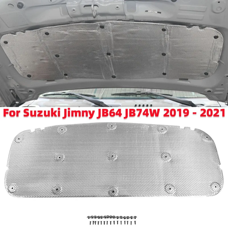 

1 шт., односторонний хлопковый коврик для автомобильного капота с пряжкой для Suzuki Jimny JB64 JB74W 2019 - 2021