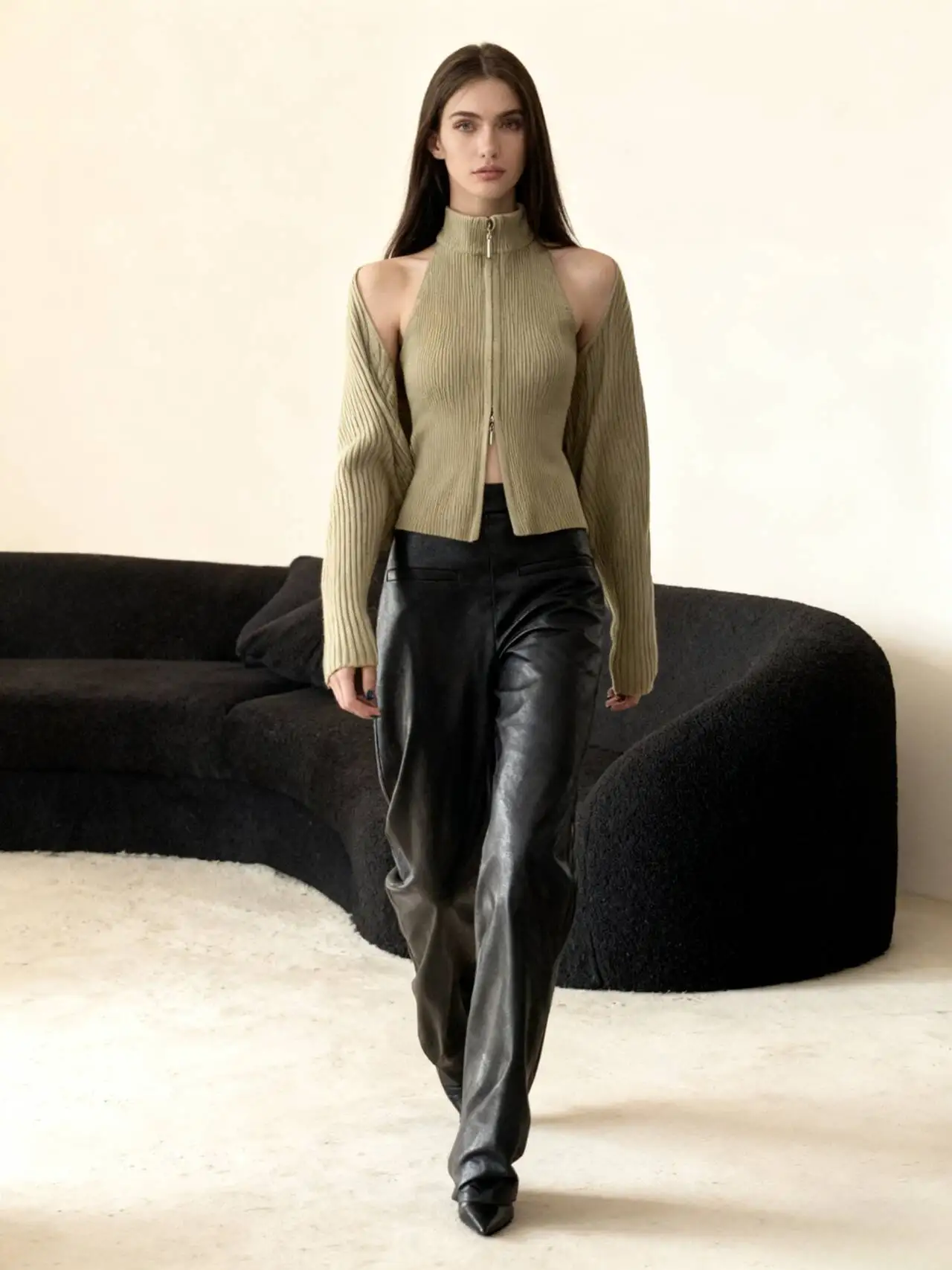 

Sweaters Jumpers Cardigans Womens Cardigan Unisex Korean Style Punk Distressed Edge Raw Pattern Concert Chic Alternative Rock OL