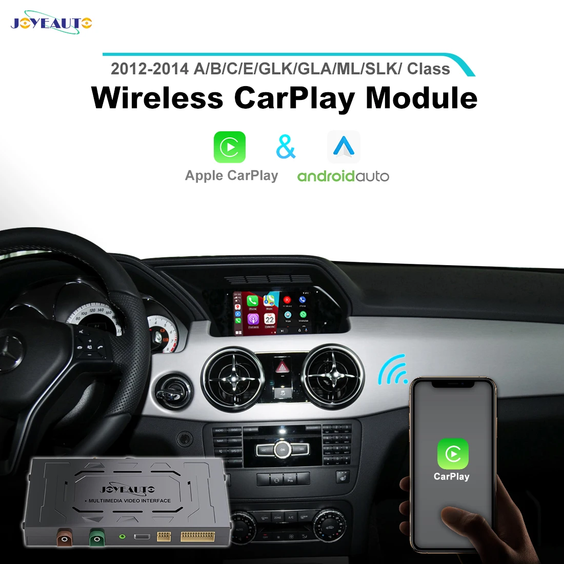 

Joyeauto беспроводной Apple CarPlay Android Авто Mirror-Link A B C E G GL ML класс для Mercedes NTG4.5/4,7 Car Play iOS16 Retrofit