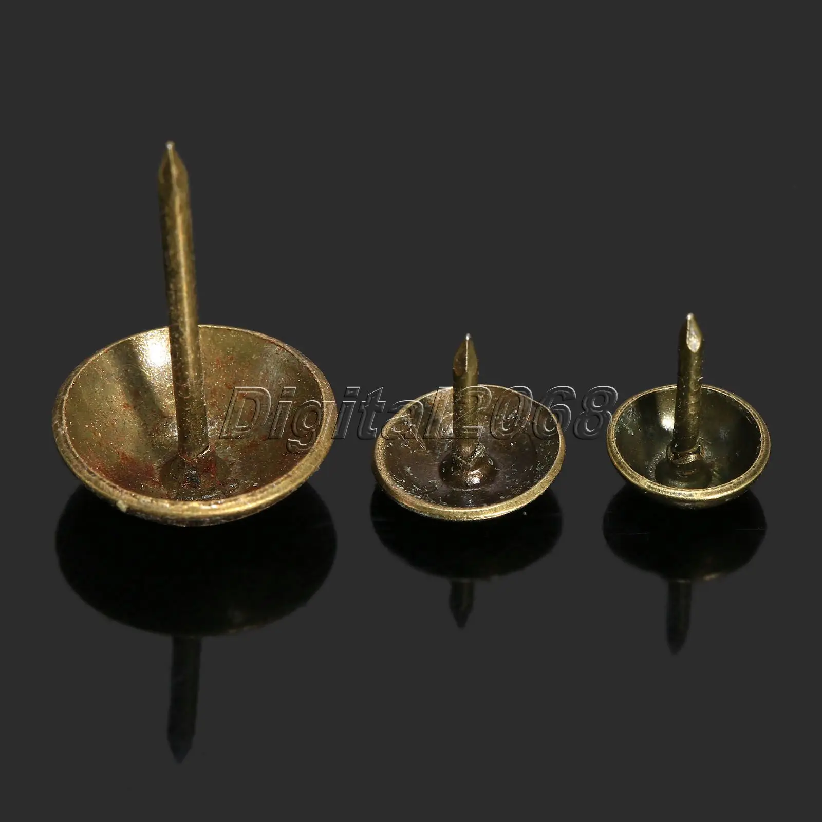 Tachuelas decorativas para tapicería, tachuelas de hierro y Bronce Antiguo, caja de regalo de joyería para uñas, tachuelas decorativas para sofá, 100 Uds.