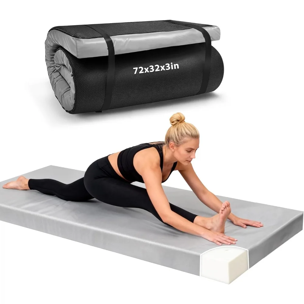 

Extra Thick 3 Inch Exercise Mat 72x32 Non Slip for Yoga Pilates Gym Stretch