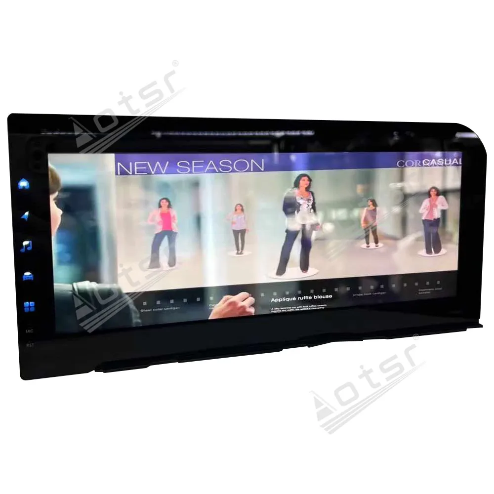 لوحة ملحقات السيارة أندرويد 13 12.3 بوصة شاشة لمس راديو السيارة لتويوتا برادو 2024 نموذج نظام تحديد المواقع والملاحة وحدة رأس ستيريو