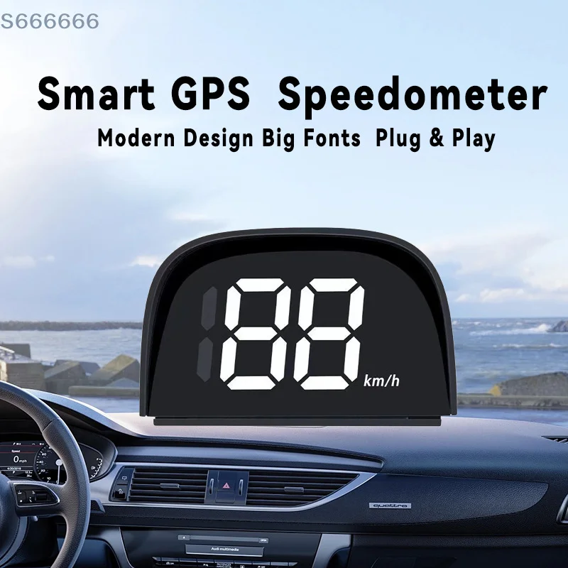 For All Cars Auto Electronics Accessories Car Head Up HD Display GPS Speedometer Speed KMH Digital HUD Windshield Projector