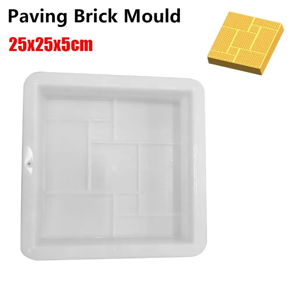 1Pcs Fish Scale Pattern Paving Brick Mould Plastic 25x5cm Concrete Path Maker Mold Reusable DIY Walkway Brick Mold