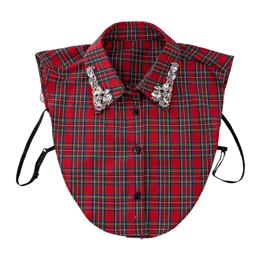 حجر الراين مزين طوق احتفالي أحمر عيد الميلاد تحقق فو طوق مع أحجار الراين تألق المرأة انفصال لقضاء عطلة