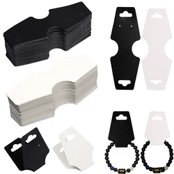 50pcs Bracelet Jewellery Packaging Card White Black Blank Storage Paper Card Jewelry Display Holder Tag Cardboard