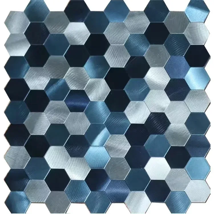 Mosaic Wall Tile Peel And Stick Self Adhesive Waterproof Aluminum Hexagon Kitchen Bath Tile Backsplash Fireproof Kitchenwall