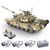 Cada WW2 전쟁 군사 원격 제어 T90 탱크 기술 모델 빌딩 블록, 육군 브릭 호환 가능, 남아용 RC 장난감, 1722PCs 2