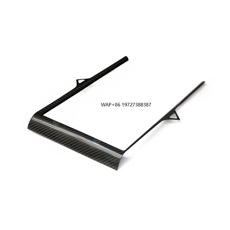 High Quality Carbon Fiber Front Screen Surround Cover Interior Navigator Protector Frame Panel Accessories For Model S Mod