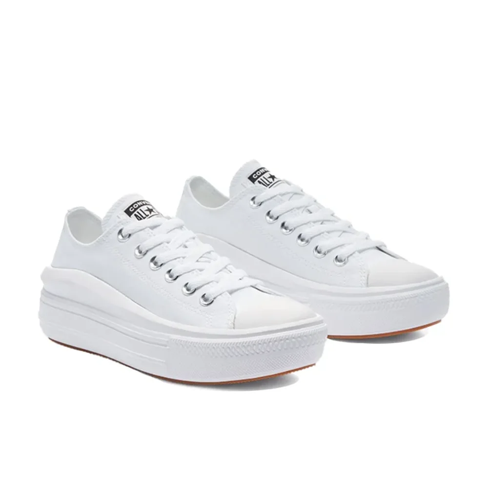 Converse White All Star Move Low Comfortable Hundred Canvas Shoes Non-slip Breathable Casual Board Shoes Women's