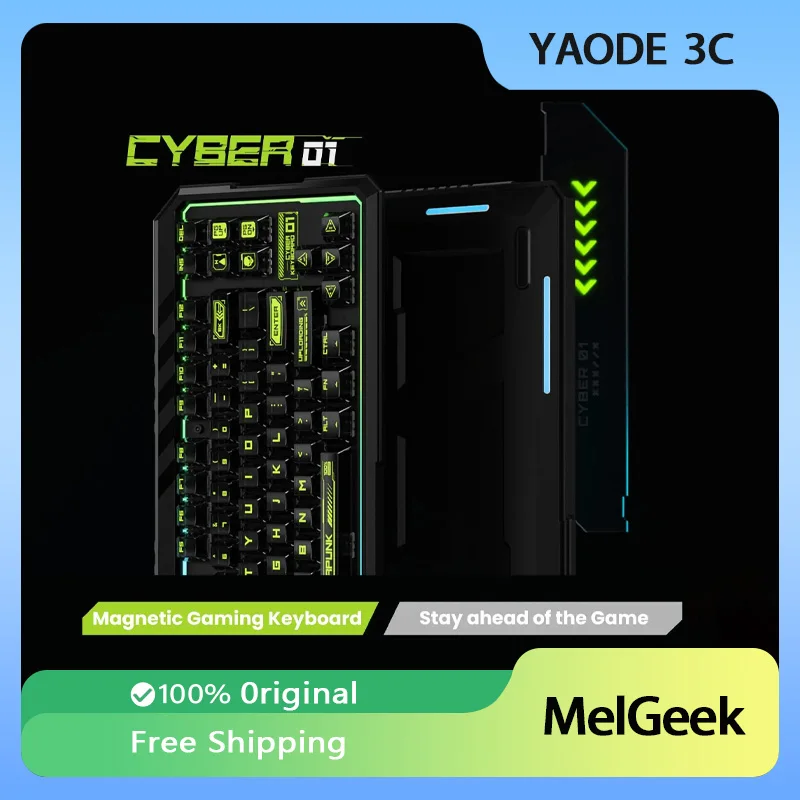 MelGeek CYBER01 Magnetic Switch Mechanical Keyboard Wired Customized RGB VALORANT Games CSGO PUBG FPS Gaming Keyboard PC Gift