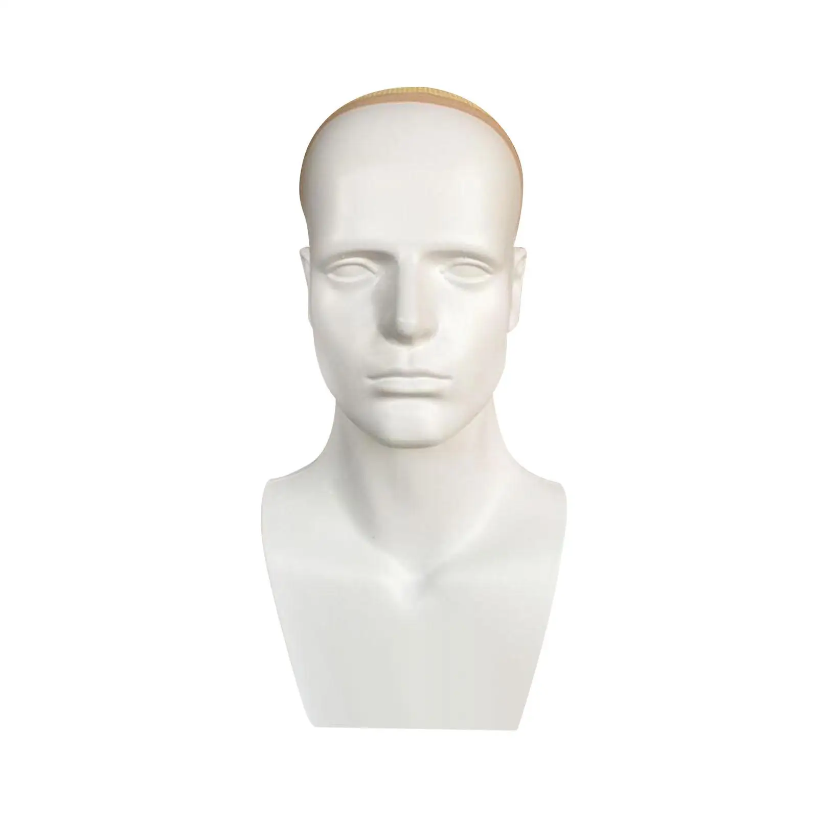 Training Mannequin Head with Shoulders for Hairdressing Practice Male Manikin Bust for Wig Hat Scarf Display